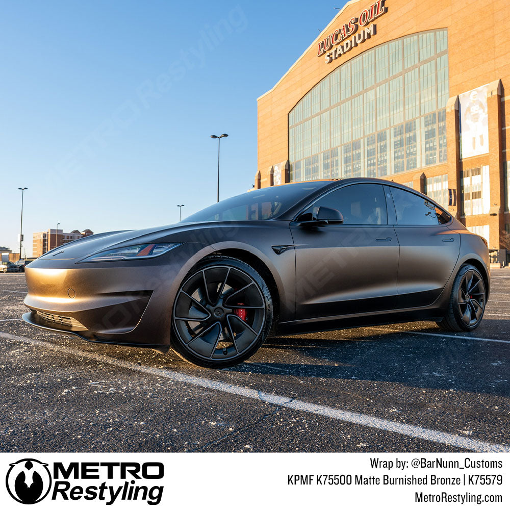 tesla with bronze wrap