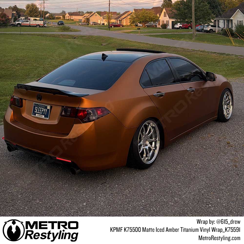 KPMF K75500 Matte Iced Amber Titanium Vinyl Wrap | K75591