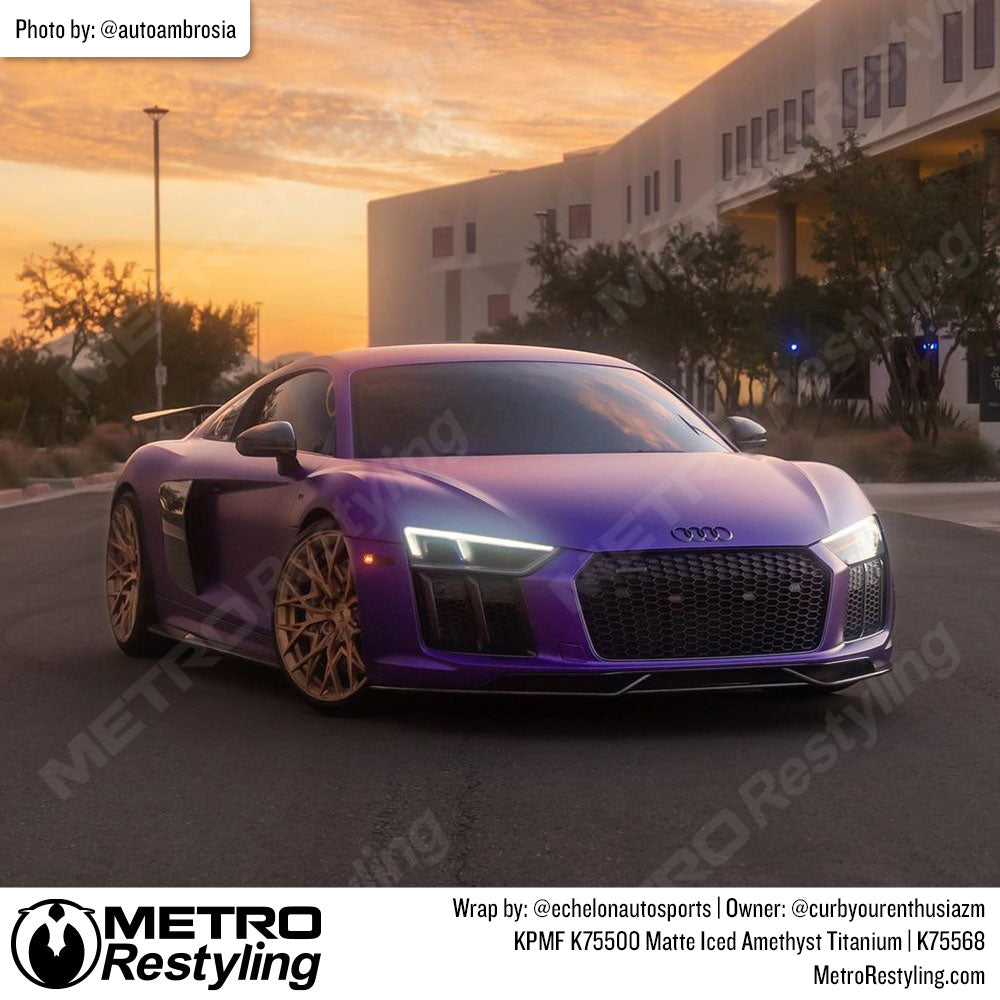 matte purple audi wrap