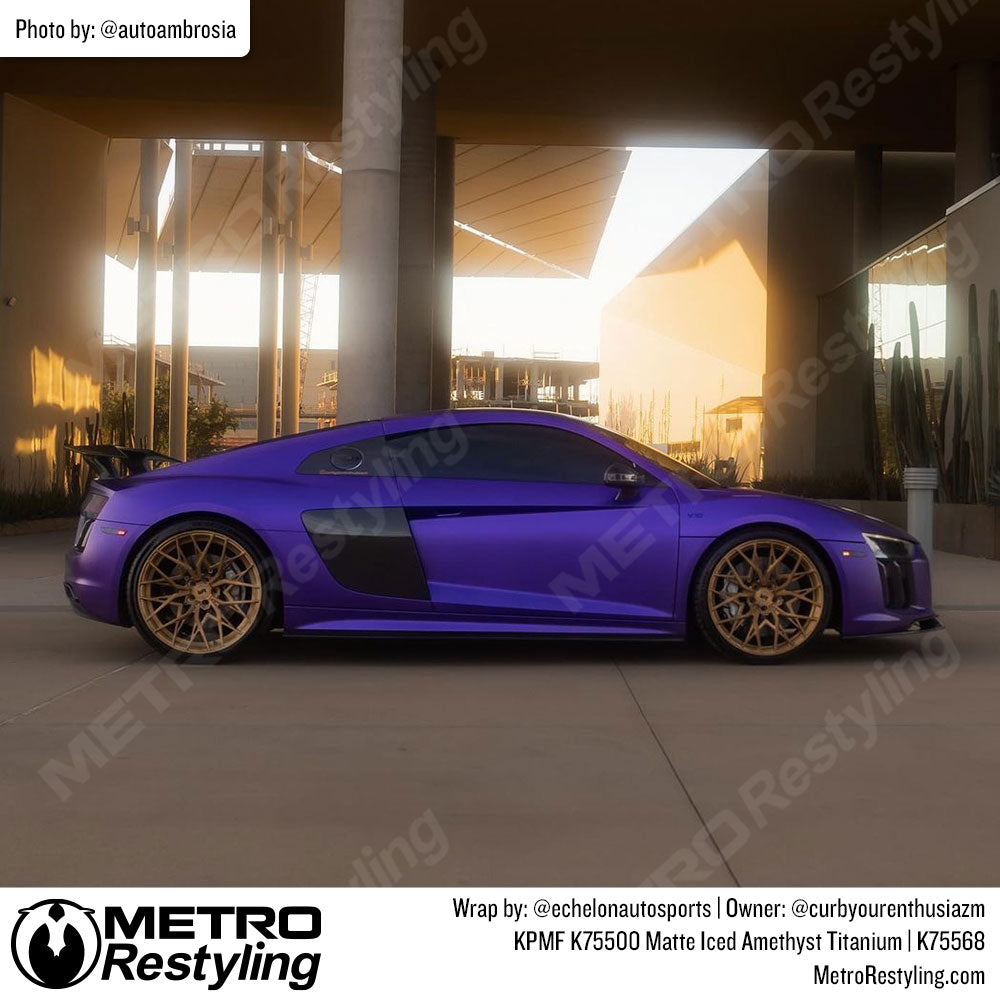 matte purple audi wrap