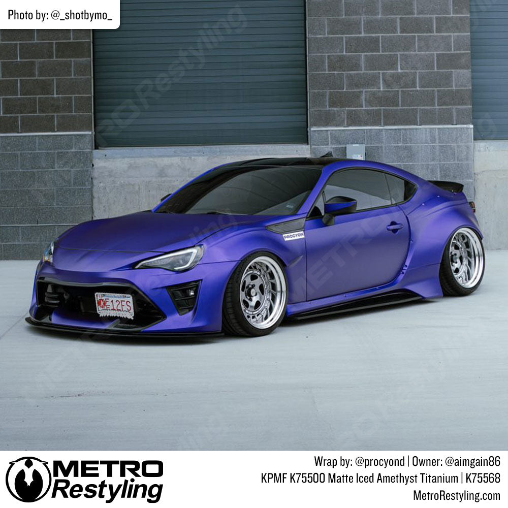 toyota with purple wrap