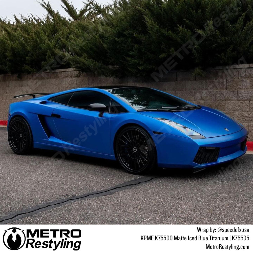 matte blue lambo wrap