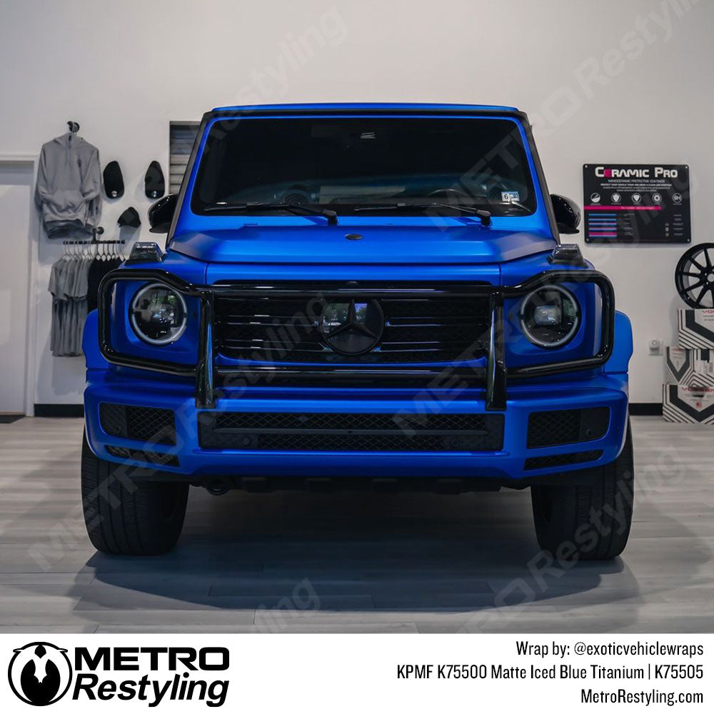 blue mercedes wrap