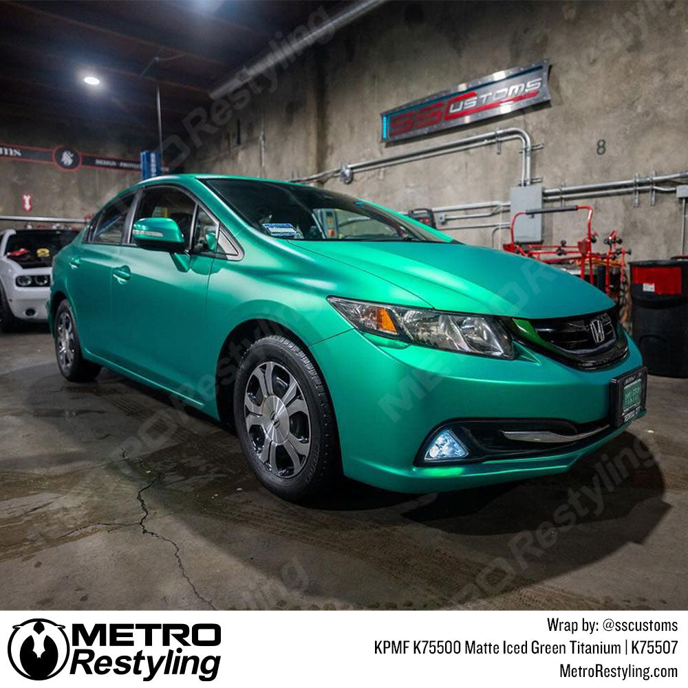 KPMF K75500 Matte Iced Green Titanium Vinyl Wrap | K75507