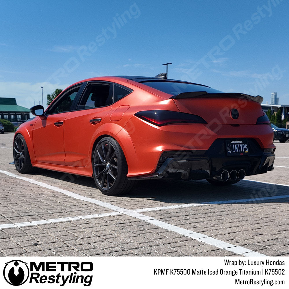 matte orange acura wrap