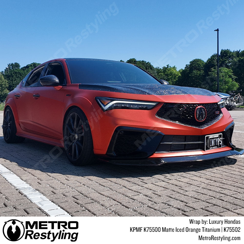 matte orange acura wrap