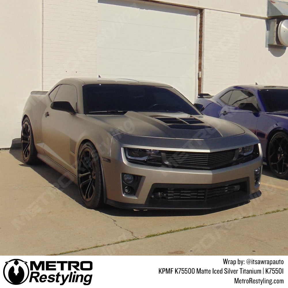silver camaro wrap