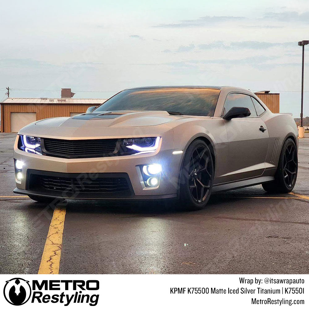 silver camaro wrap