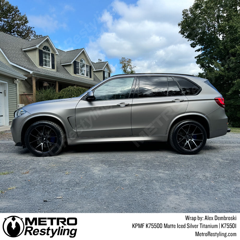 matte silver bmw wrap