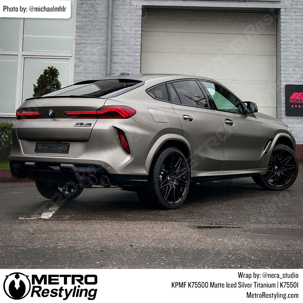 Matte silver bmw vinyl wrap