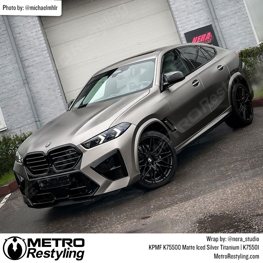 Matte silver bmw wrap