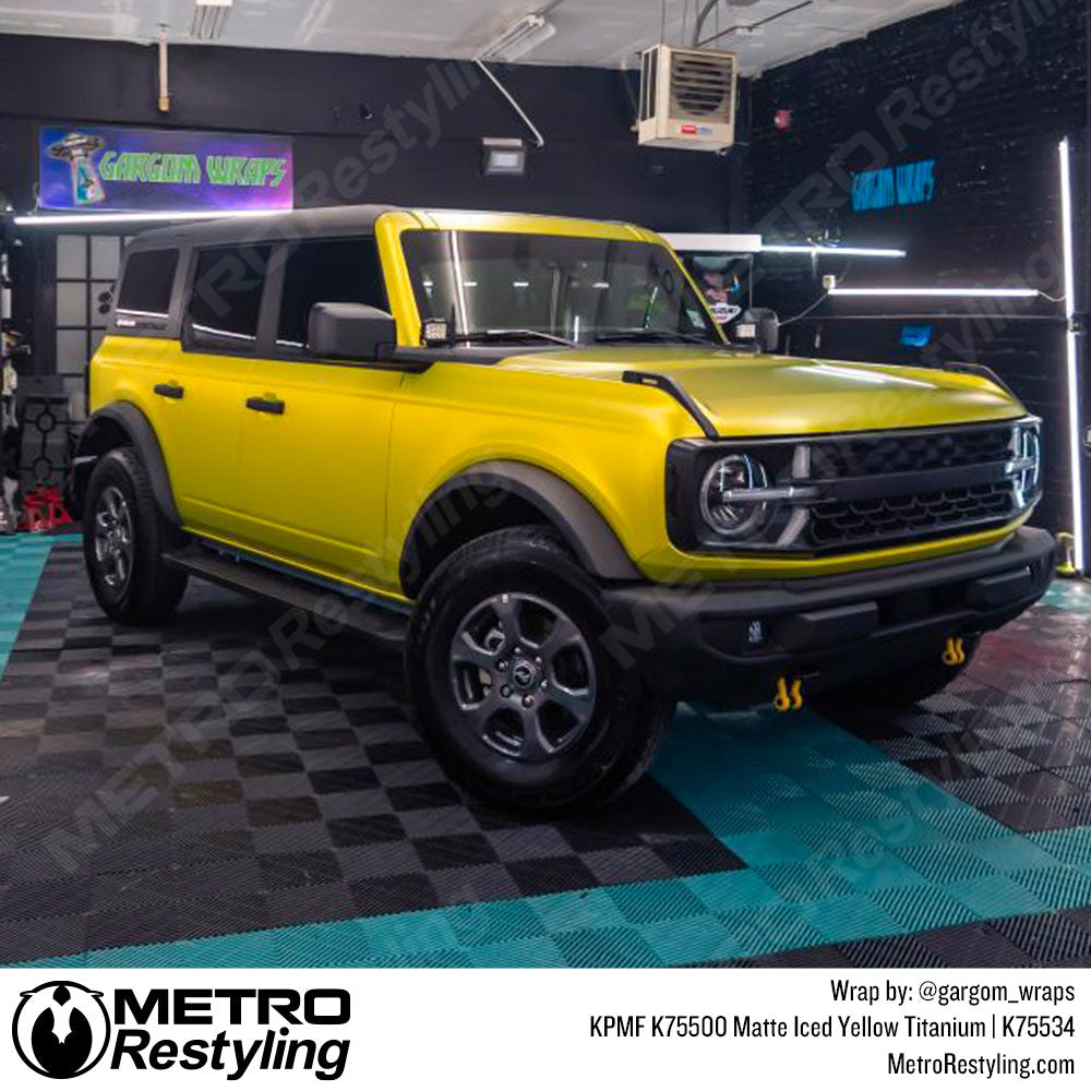 Yellow Ford Bronco Wrap