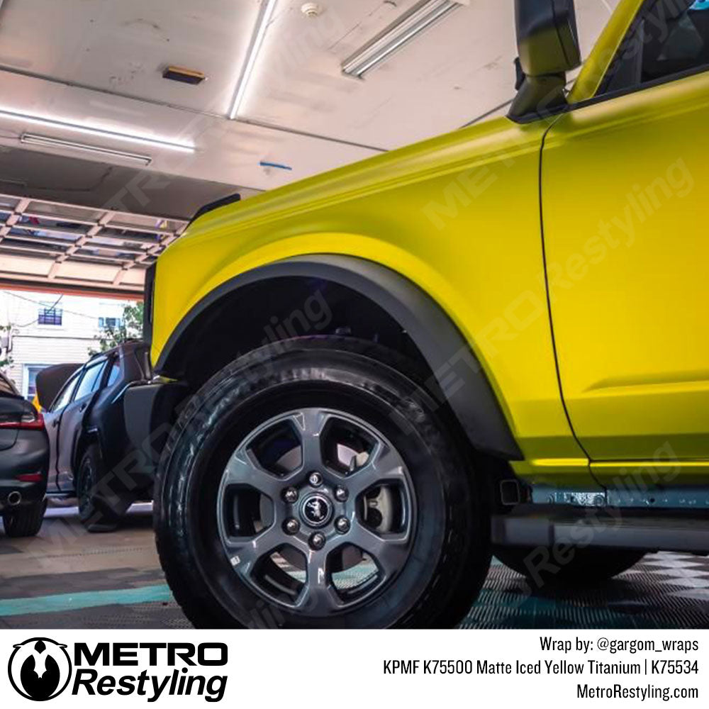 Yellow Ford Bronco Vinyl Wrap
