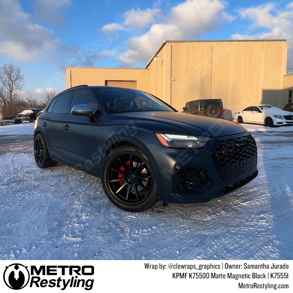 matte black audi wrap