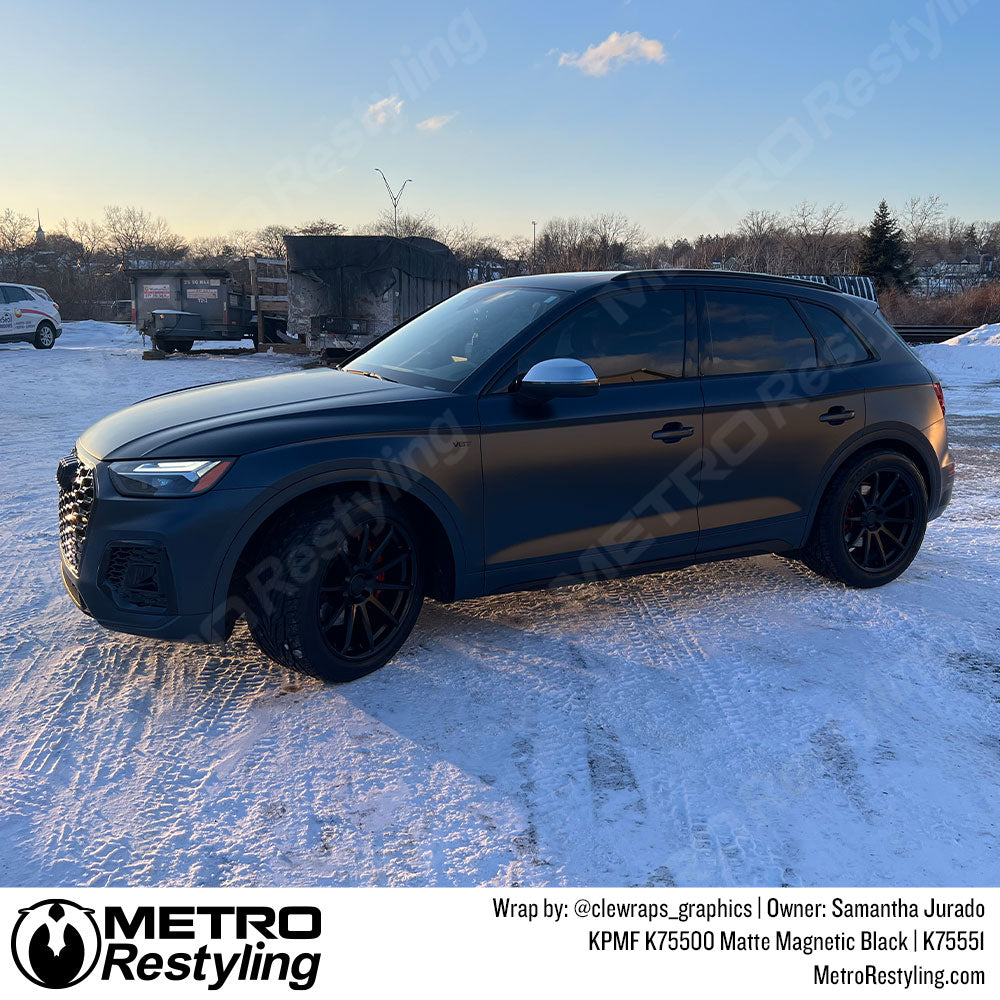 matte black audi wrap