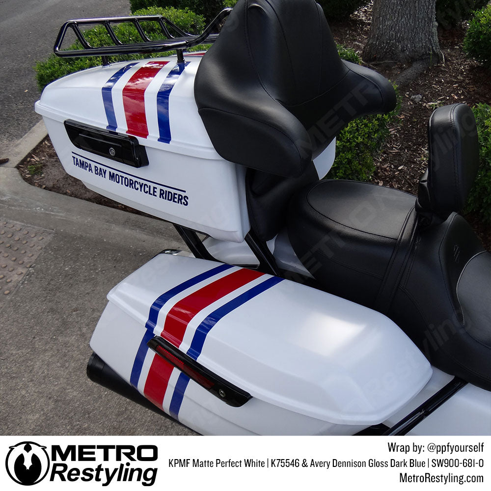 blue motorcycle stripes