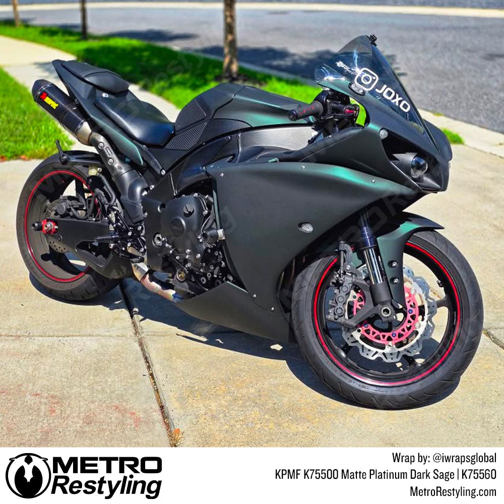 dark sage motorcycle wrap