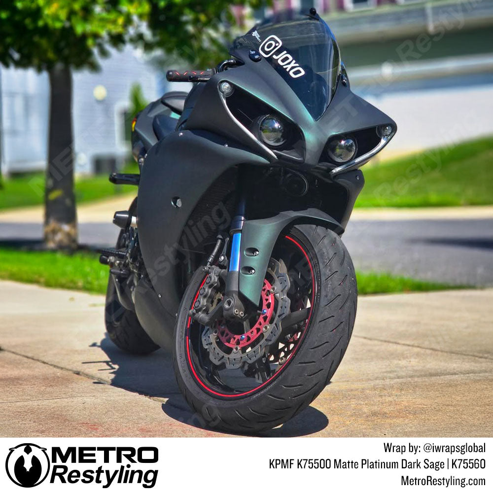 dark sage motorcycle wrap