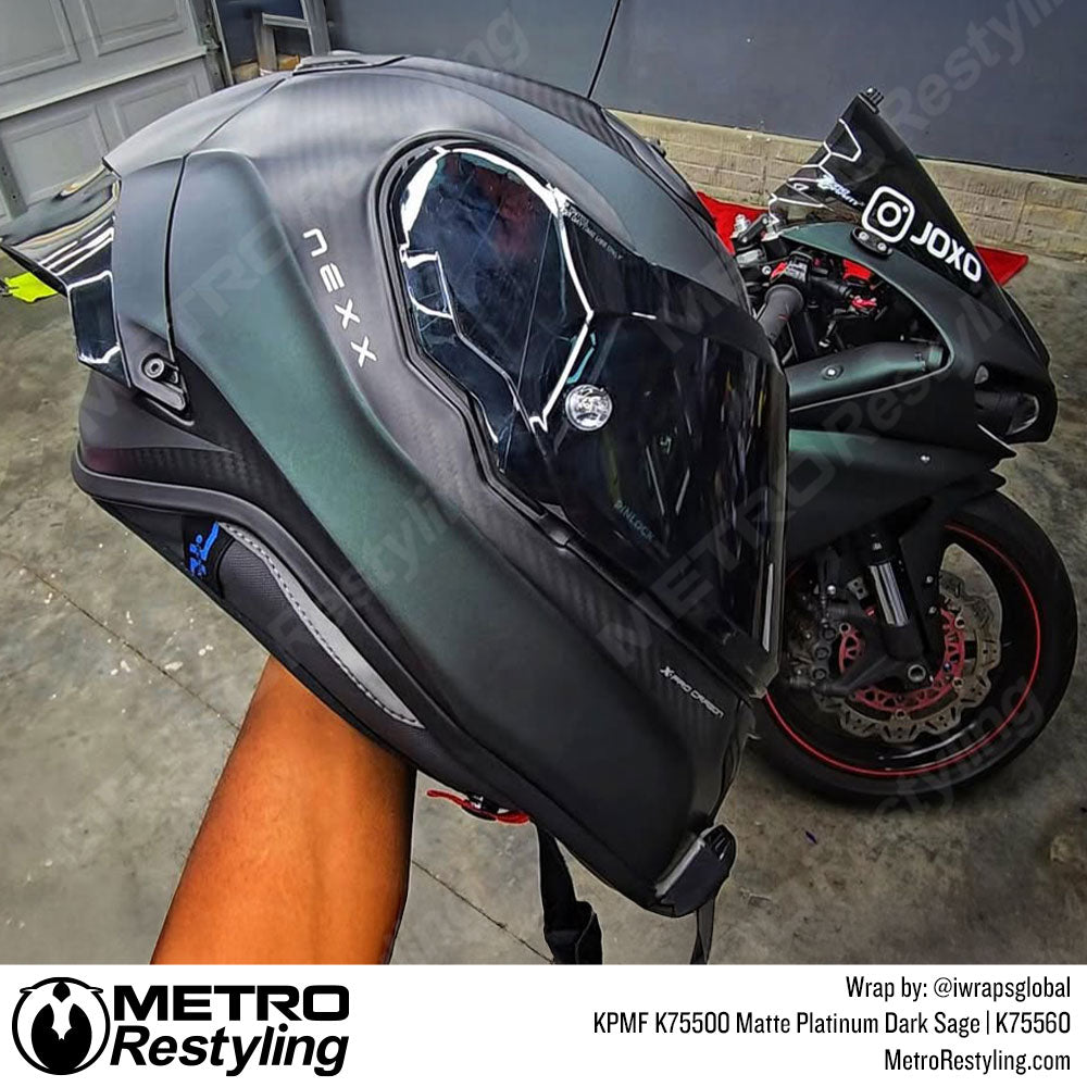 dark sage helmet wrap