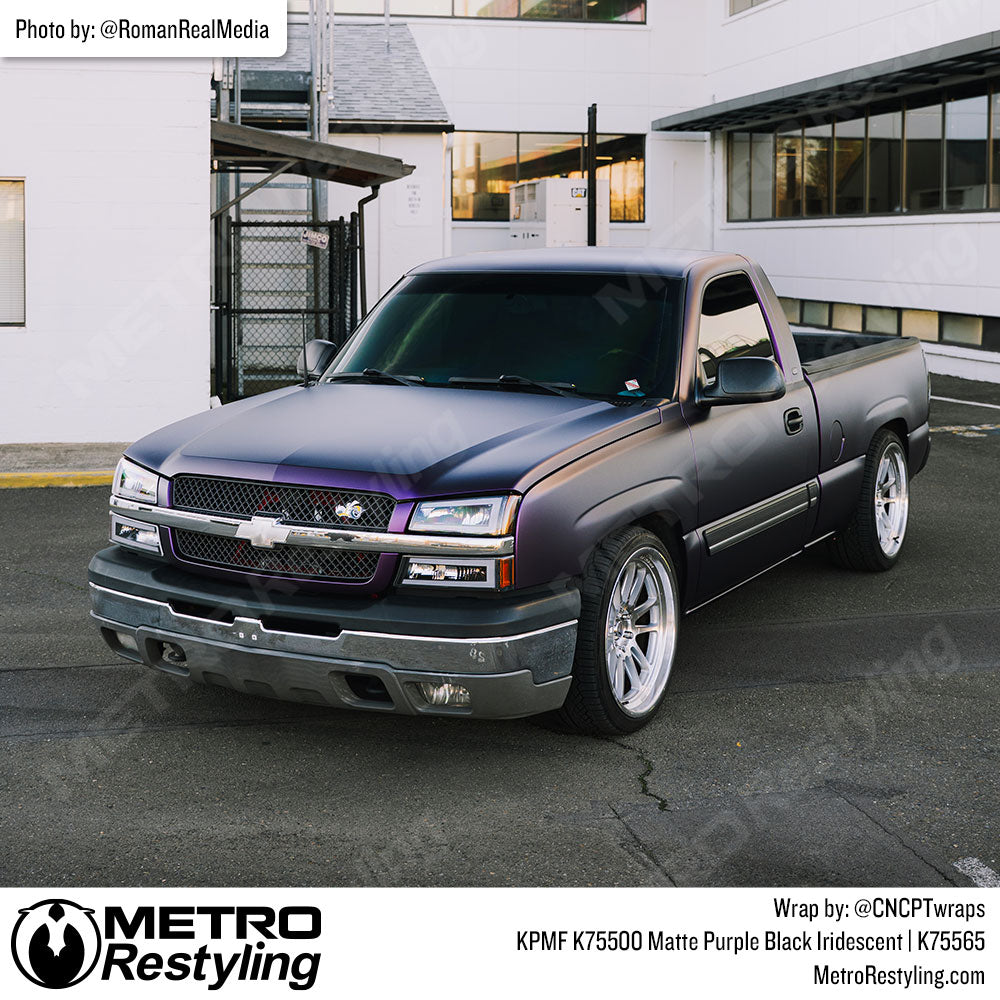 Purple Black Iridescent Truck Wrap