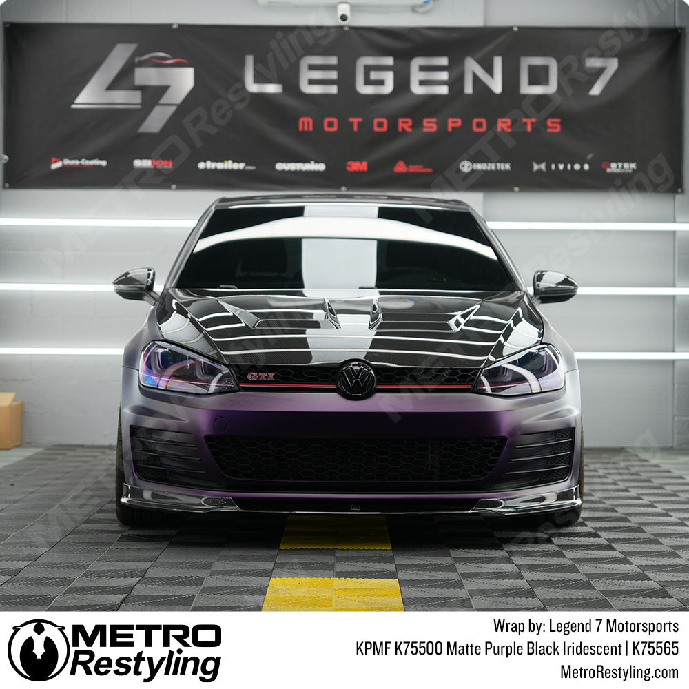matte purple black iridescent volkswagen wrap