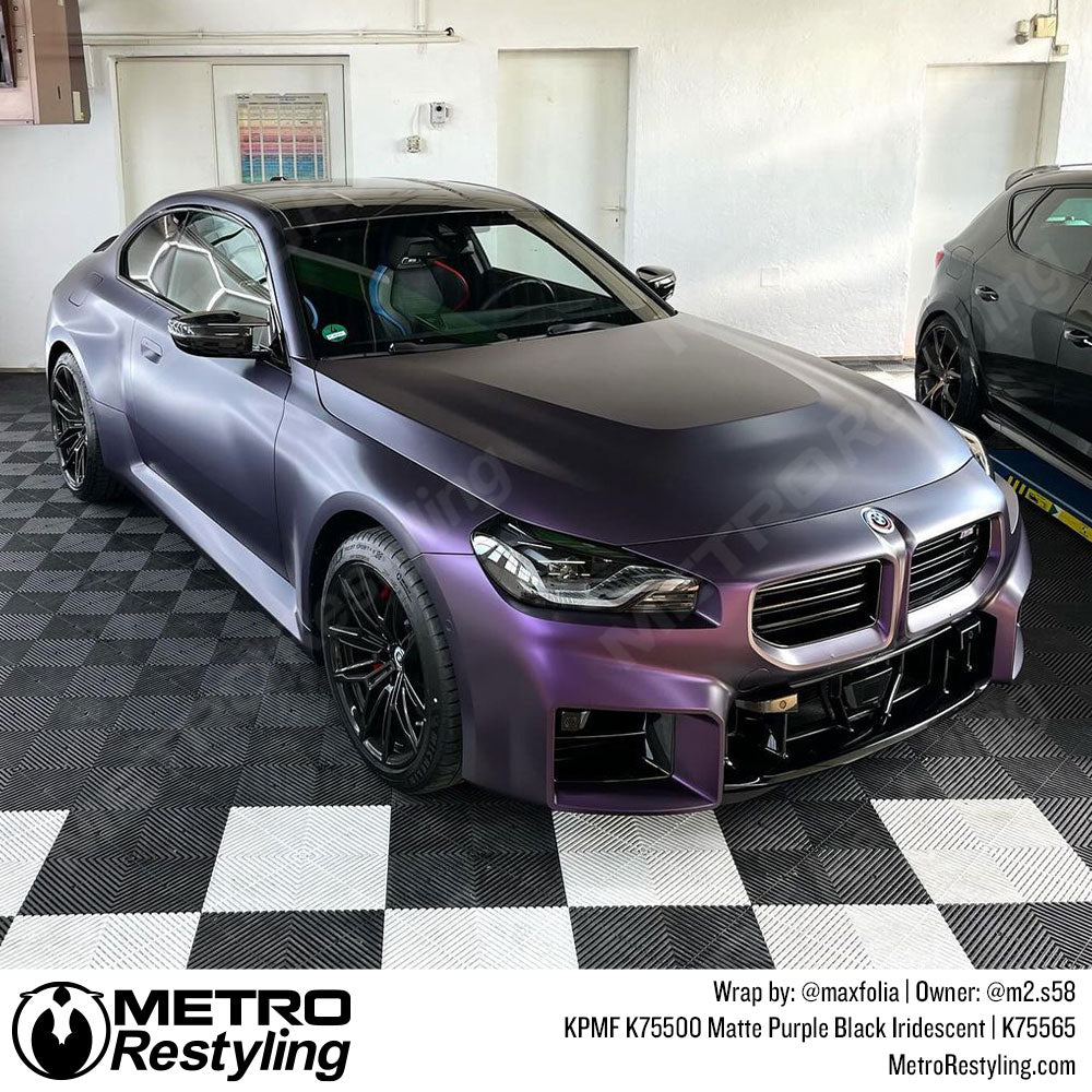 Matte Purple Black BMW Wrap