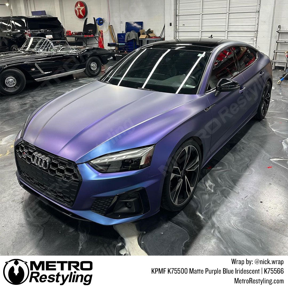purple blue iridescent audi wrap