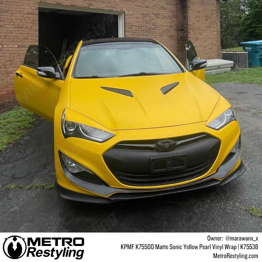 KPMF K75500 Matte Sonic Yellow Pearl Vinyl Wrap | K75538