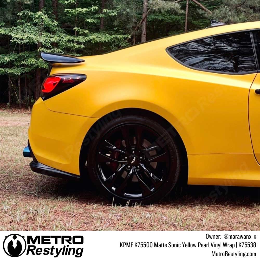 KPMF K75500 Matte Sonic Yellow Pearl Vinyl Wrap | K75538