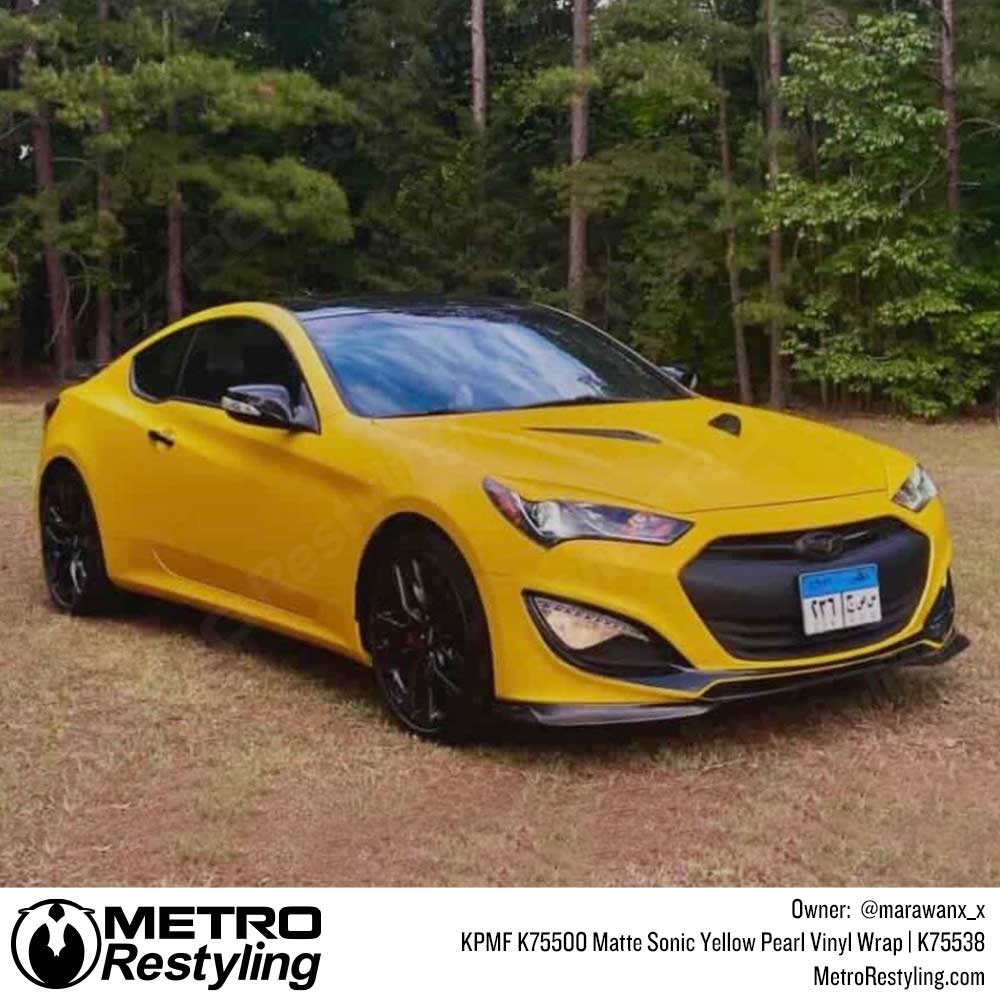 KPMF K75500 Matte Sonic Yellow Pearl Vinyl Wrap | K75538