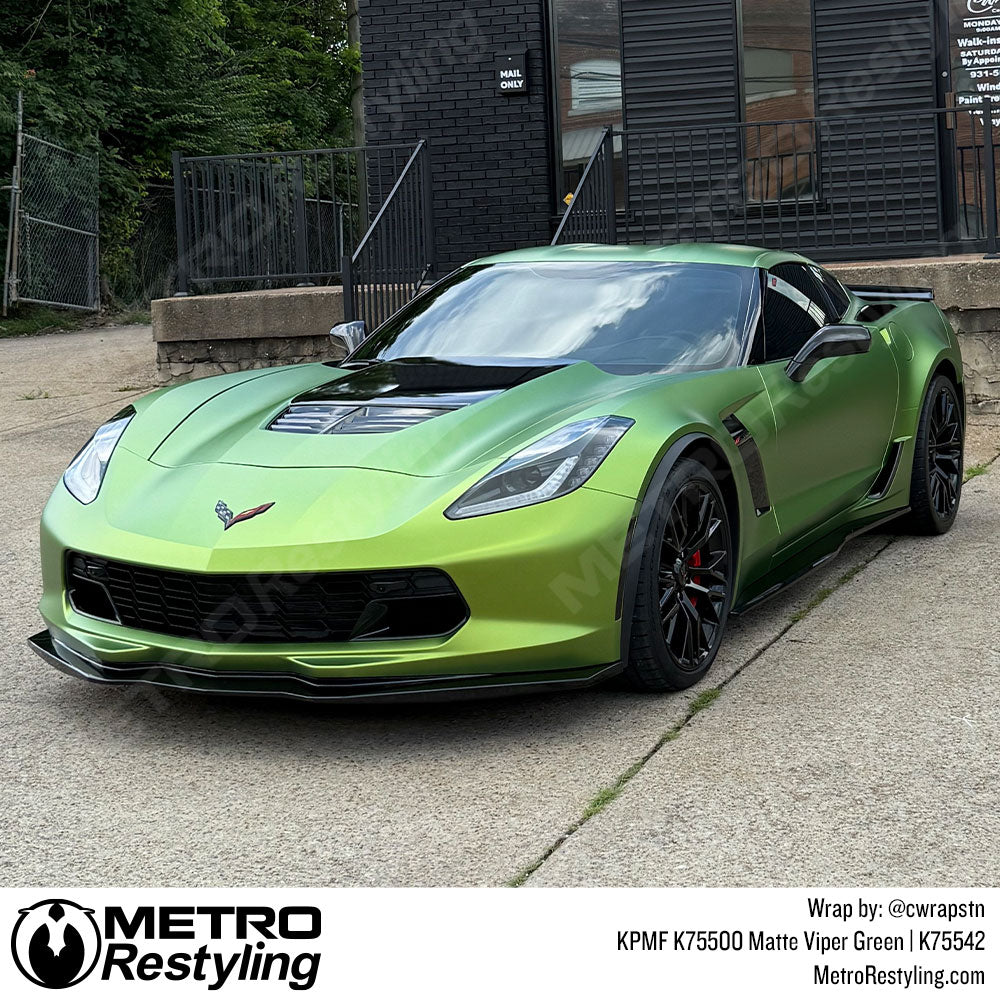 Green Viper Corvette Wrap