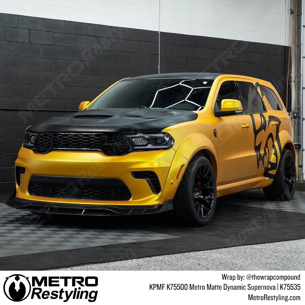 dodge durango with yellow wrap