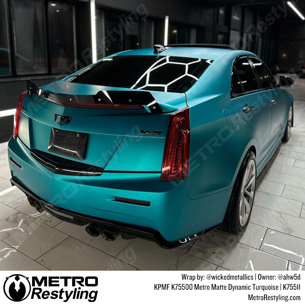 turquoise cadillac wrap