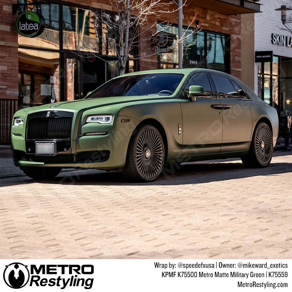 Green Rolls Royce Wrap