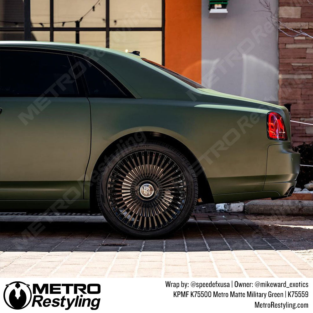 Green Rolls Royce Vinyl Wrap