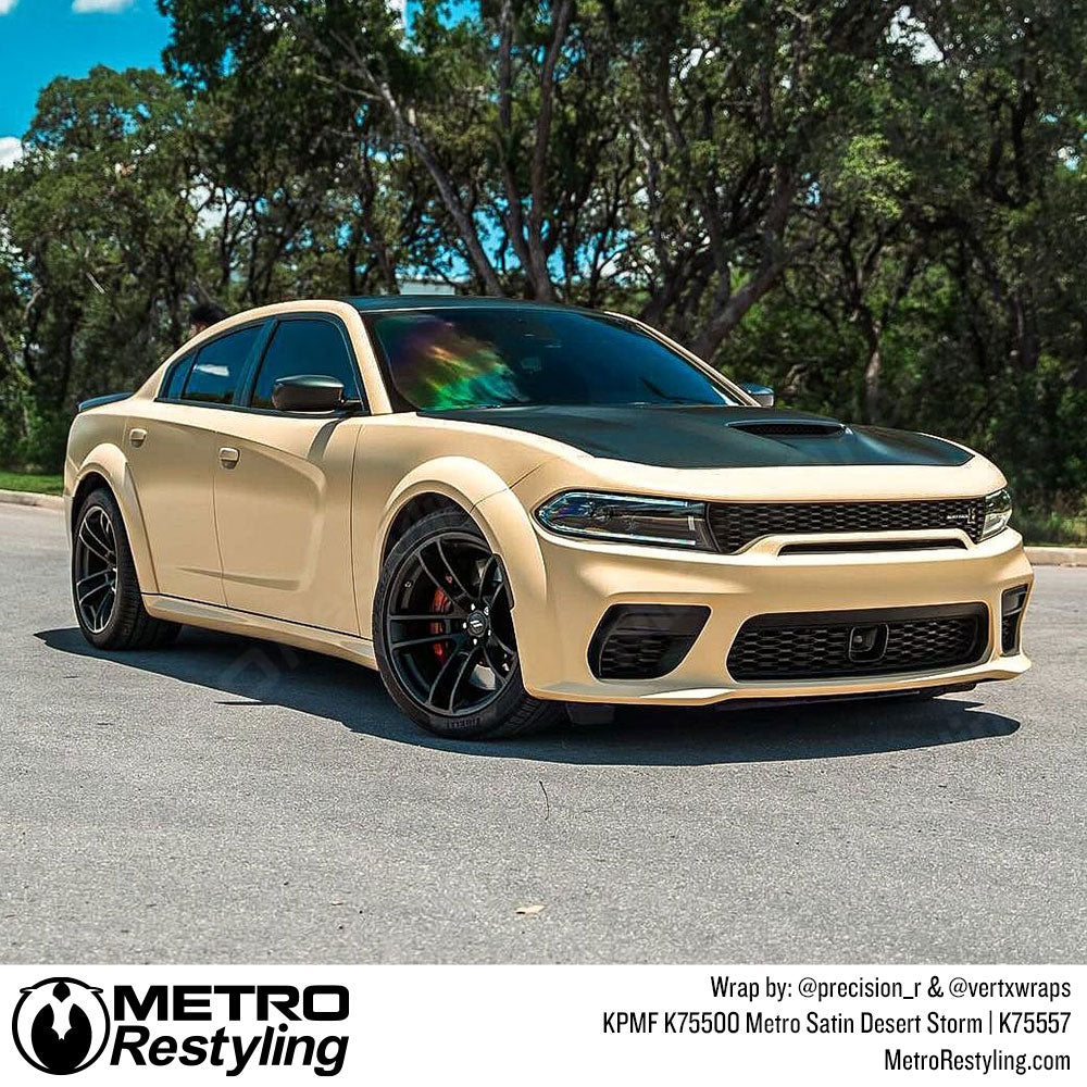 dodge charger with tan wrap