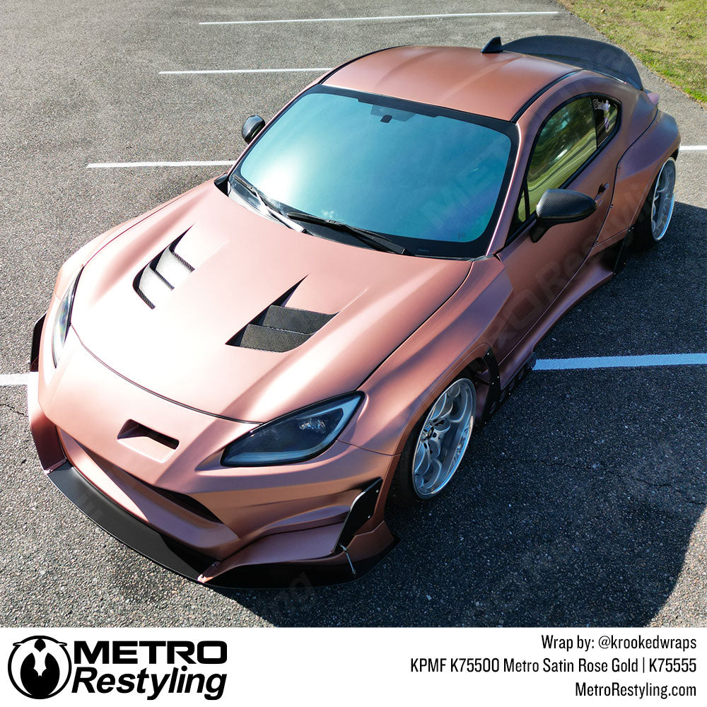 Satin Rose Gold Subaru Vinyl Wrap