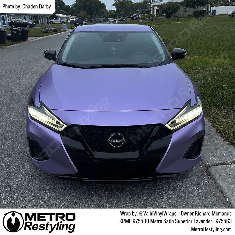 satin lavender nissan wrap
