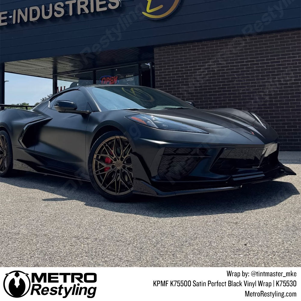 KPMF K75500 Satin Perfect Black Vinyl Wrap | K75530