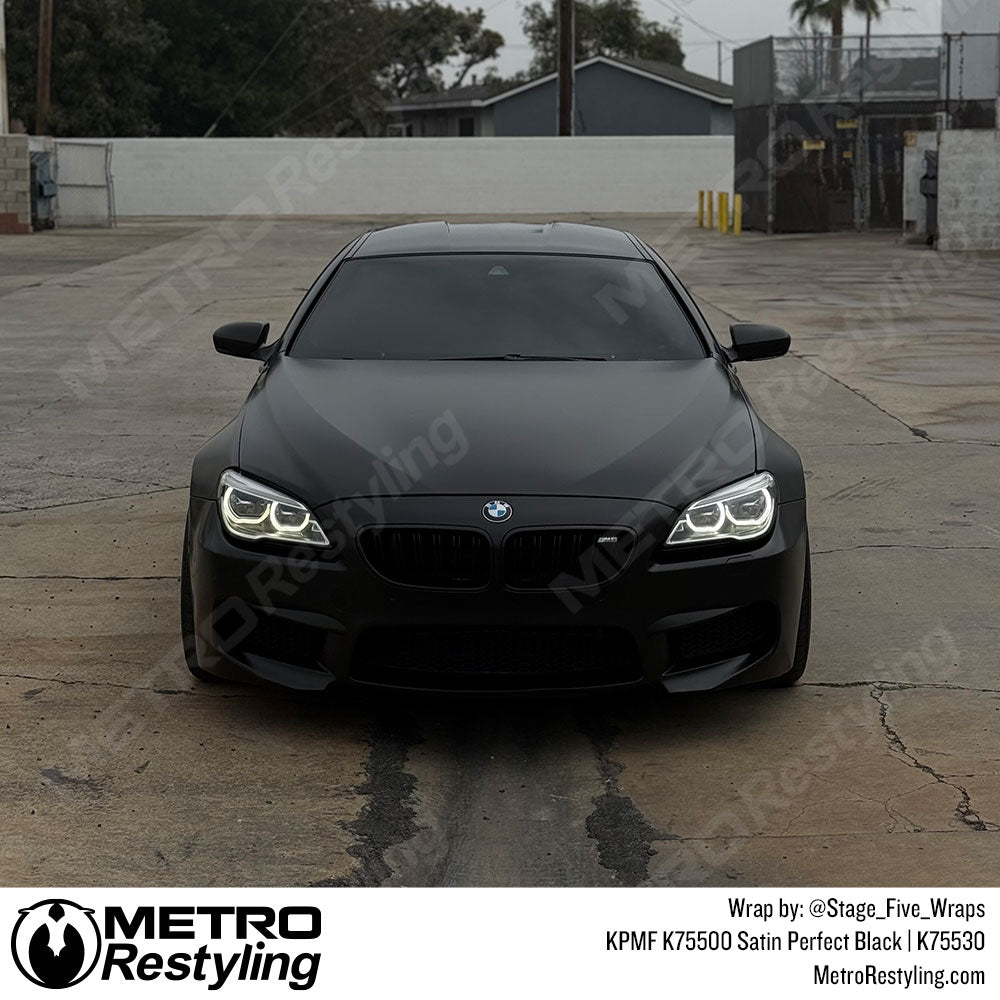 satin black bmw wrap