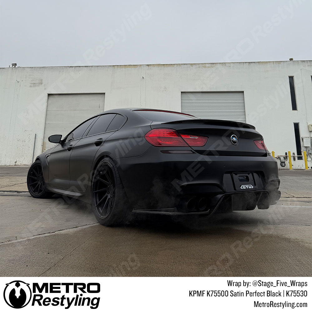 satin black bmw wrap