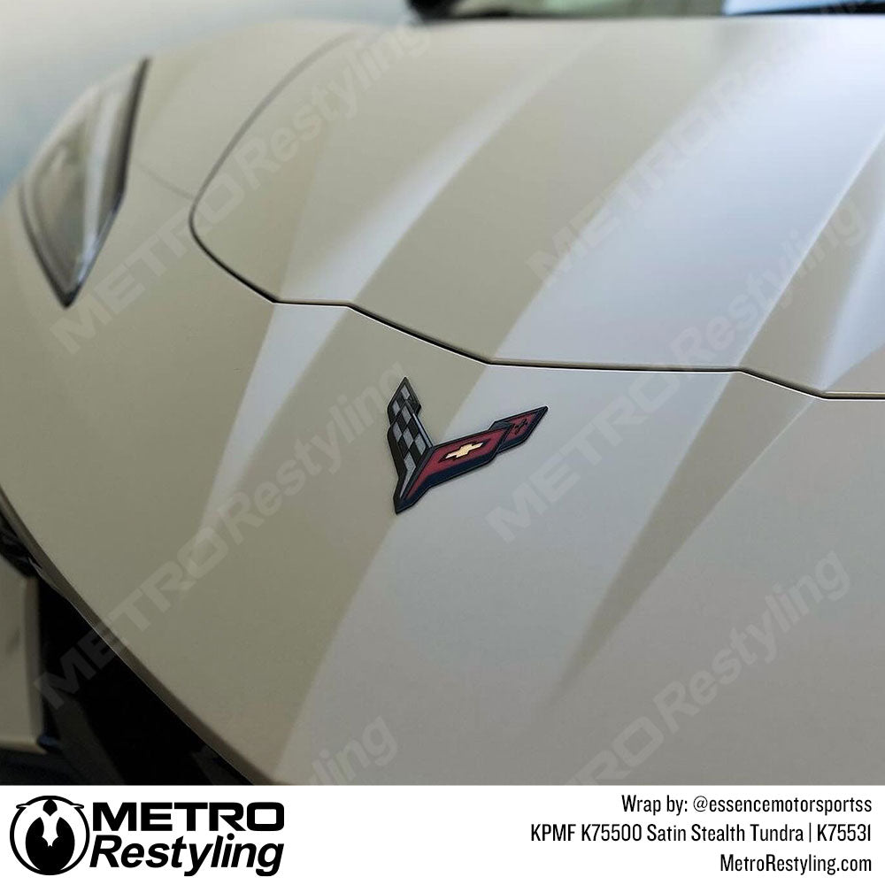 Satin Tan Corvette Vinyl Wrap