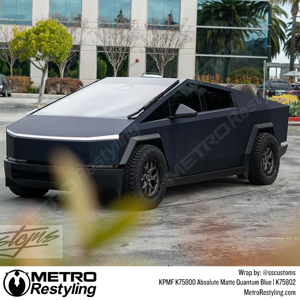 Blue Cybertruck Vinyl Wrap
