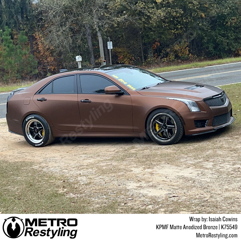 bronze cadillac vinyl wrap