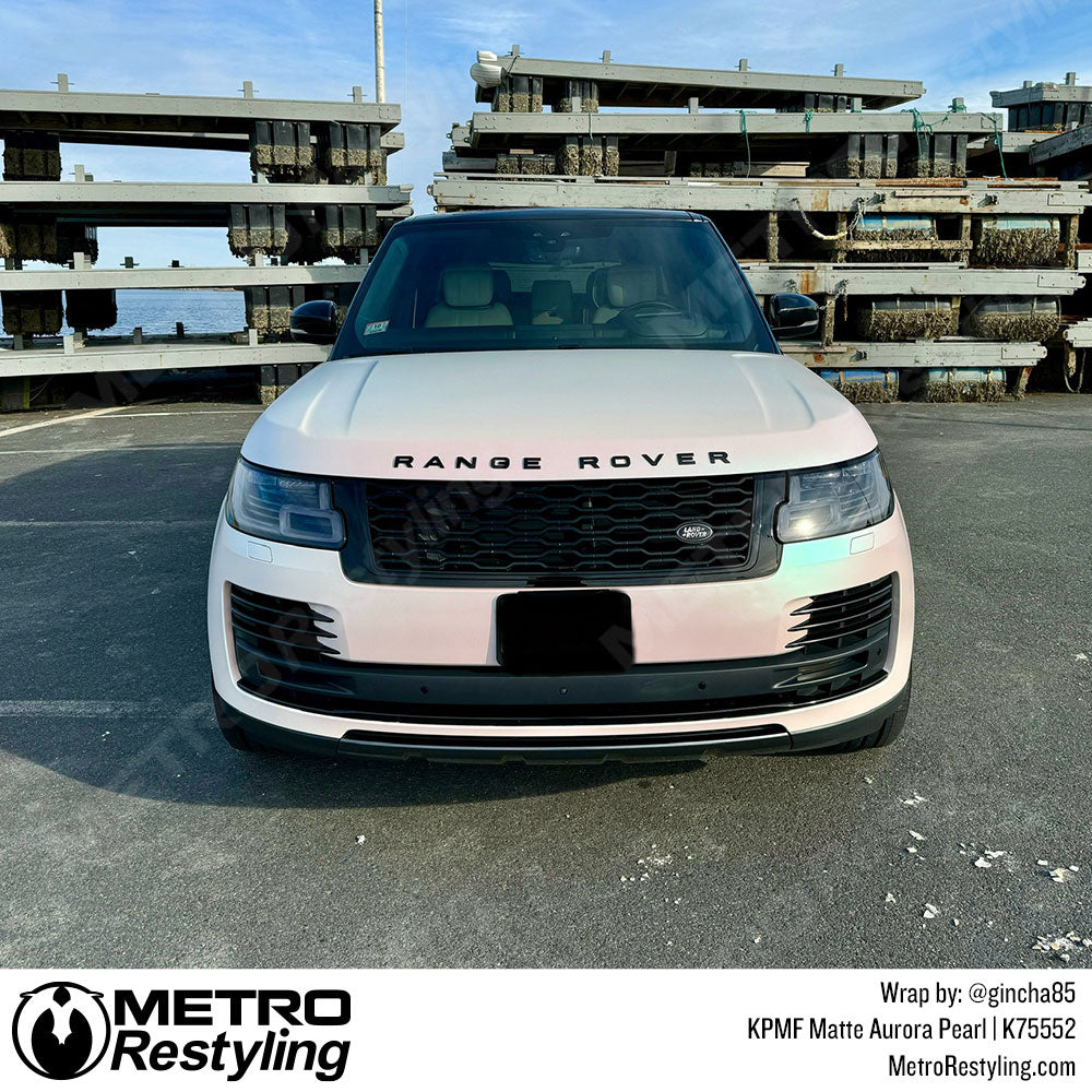 aurora pearl range rover wrapped