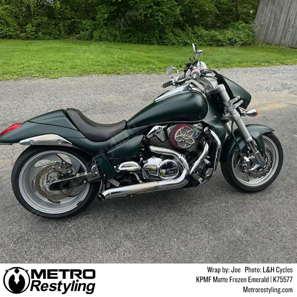 green motorcycle wrap