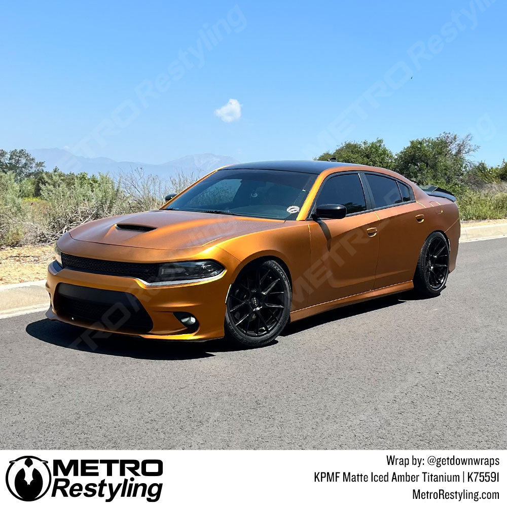 Orange Dodge Charger Wrap