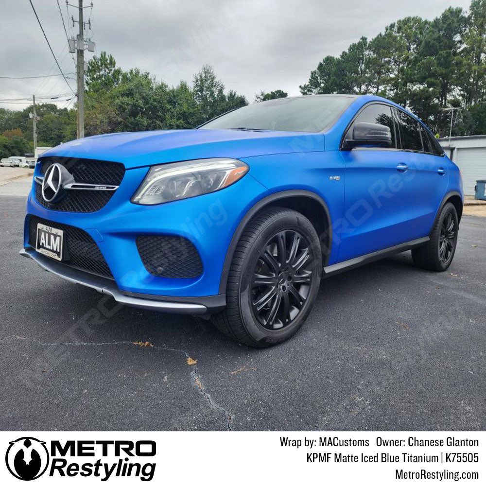 blue mercedes wrap