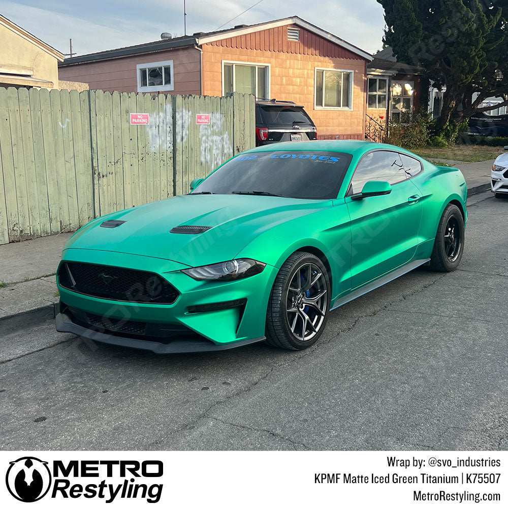 ford mustang green wrap