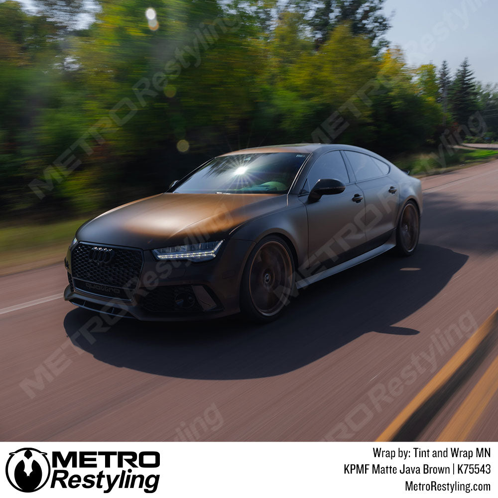 brown audi rs7 vinyl wrap